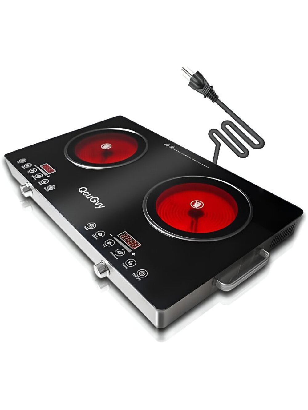 Portable Infrared 2 Burner 3500 Electri Burner with 2 Hours Timer-Electric Hot